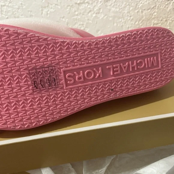 Michael Kors Pink MK Logo Platform Sandal - Picture 7 of 9